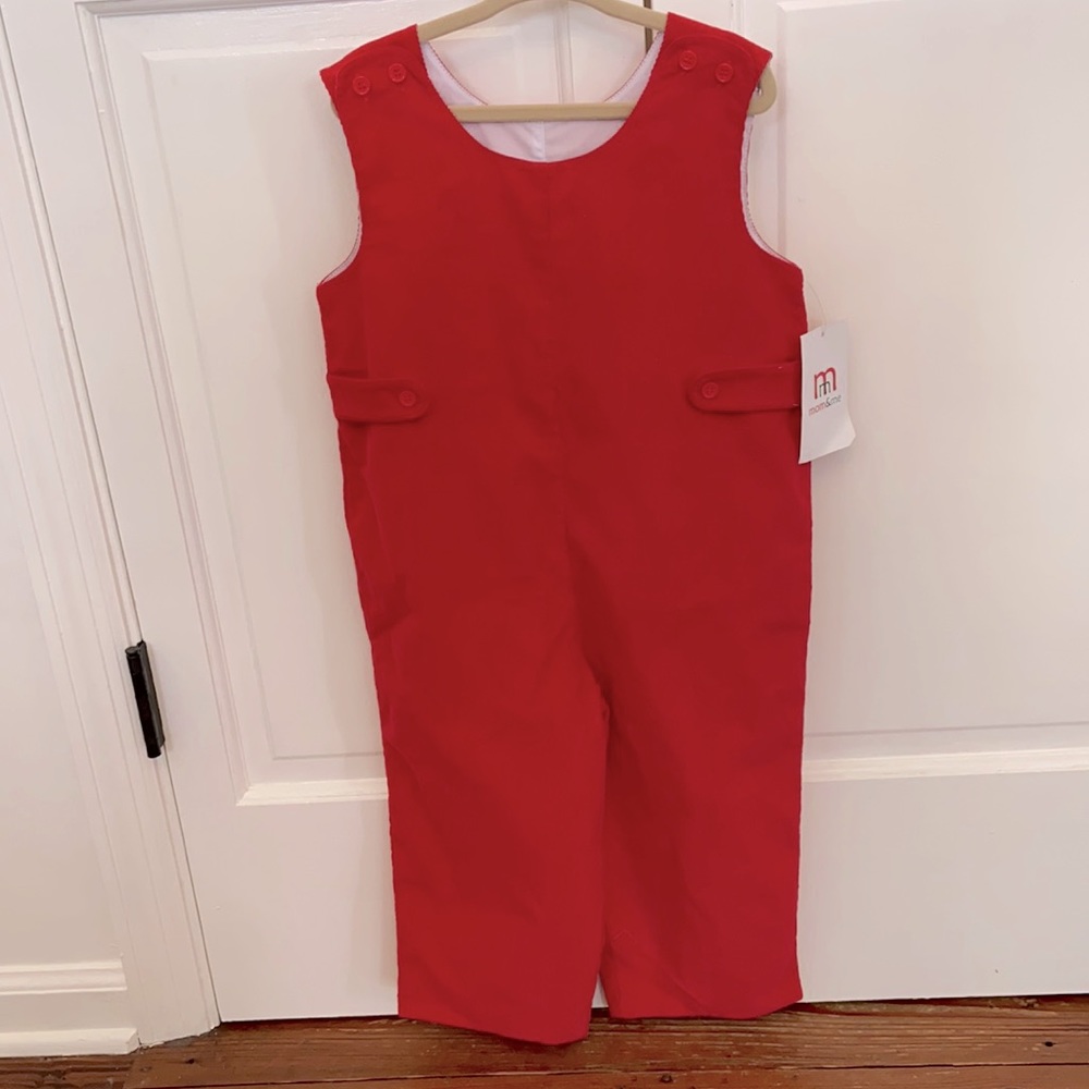 Red Corduroy Longall 3T